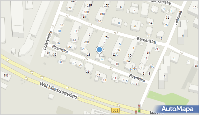 Warszawa, Rzymska, 16, mapa Warszawy