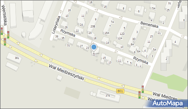 Warszawa, Rzymska, 21, mapa Warszawy