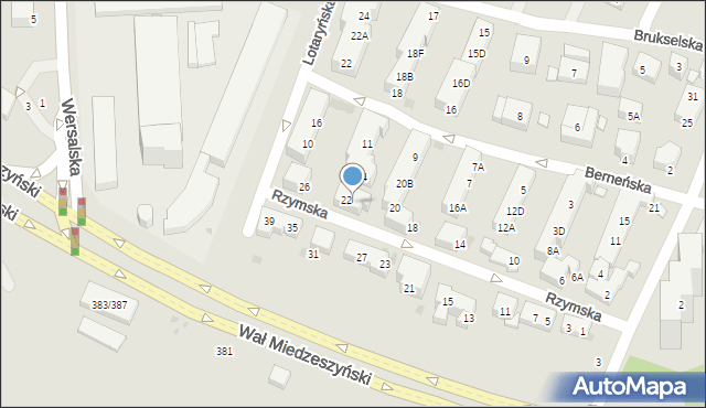 Warszawa, Rzymska, 22A, mapa Warszawy
