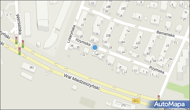 Warszawa, Rzymska, 29, mapa Warszawy