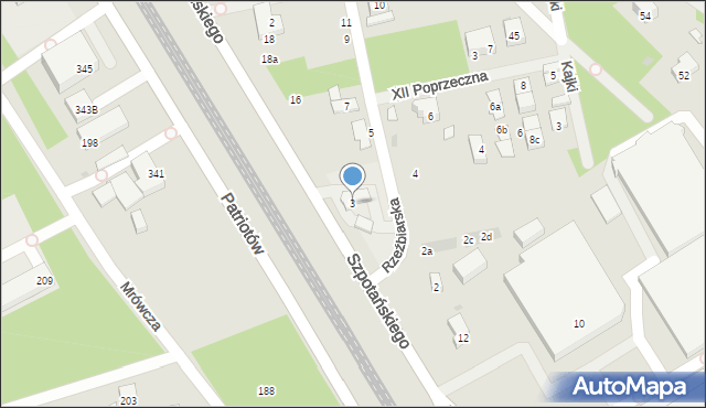 Warszawa, Rzeźbiarska, 3, mapa Warszawy