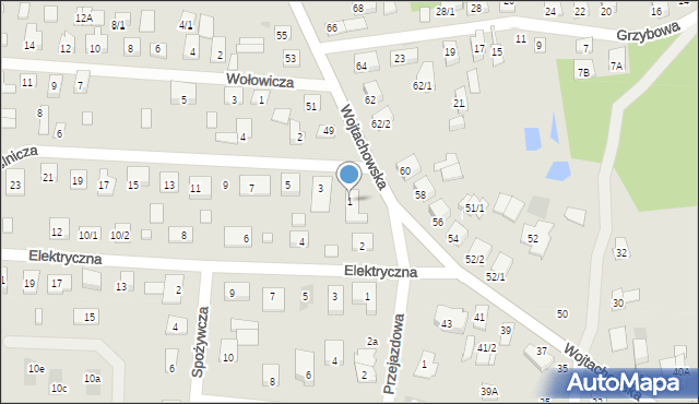 Wasilków, Rzemieślnicza, 1, mapa Wasilków