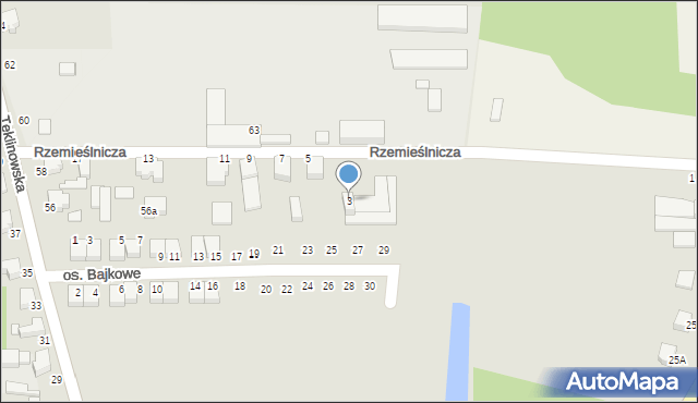 Wieruszów, Rzemieślnicza, 3, mapa Wieruszów