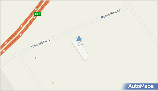 Wiktorów, Rzemieślnicza, 14, mapa Wiktorów