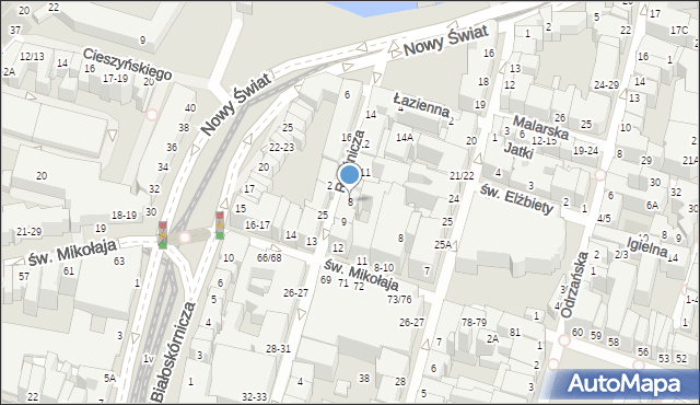 Wrocław, Rzeźnicza, 8, mapa Wrocławia