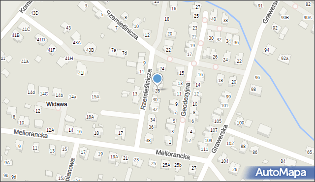 Wrocław, Rzemieślnicza, 28, mapa Wrocławia