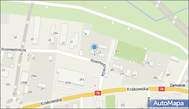 Zabierzów, Rzemieślnicza, 4, mapa Zabierzów