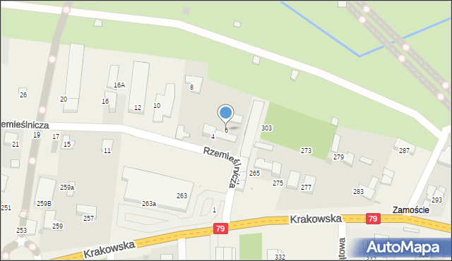 Zabierzów, Rzemieślnicza, 6, mapa Zabierzów