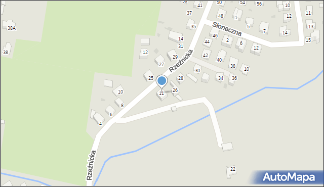 Żagań, Rzeźnicka, 11, mapa Żagań