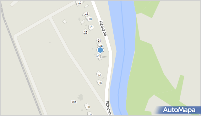 Zagórz, Rzeczna, 28A, mapa Zagórz