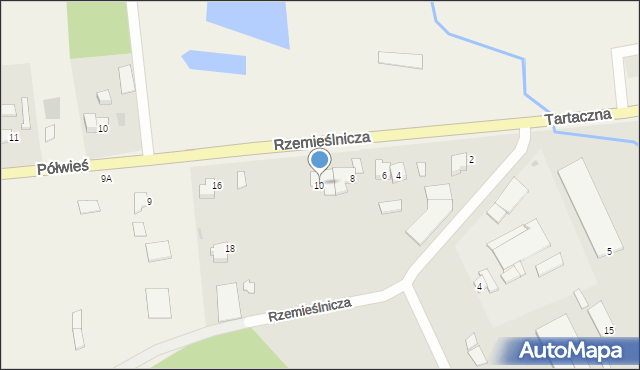 Zalewo, Rzemieślnicza, 10, mapa Zalewo