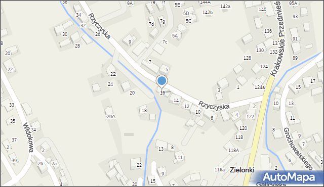 Zielonki, Rzyczyska, 16, mapa Zielonki