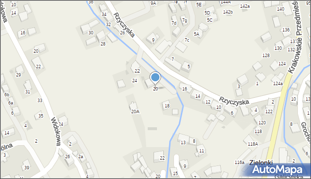 Zielonki, Rzyczyska, 20, mapa Zielonki