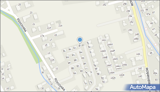 Zielonki, Rzyczyska, 9I, mapa Zielonki