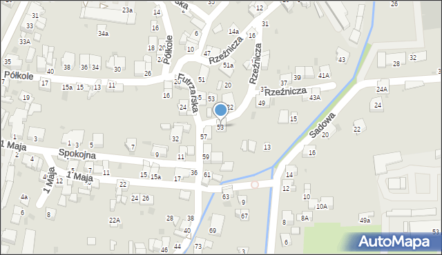 Żywiec, Rzeźnicza, 53, mapa Żywiec