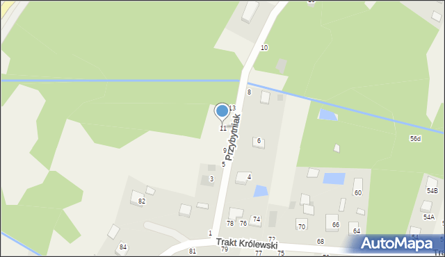 Mokrzyska, s. Przybytniak Katarzyny, 11, mapa Mokrzyska