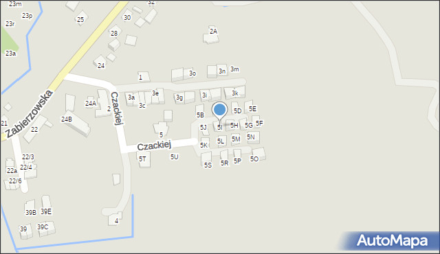 Niepołomice, s. Czackiej Elżbiety, 5I, mapa Niepołomice