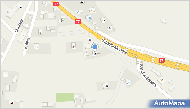 Agatówka, Sandomierska, 37, mapa Agatówka