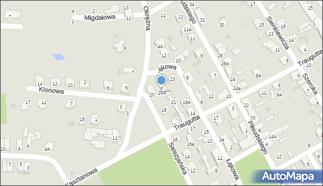 Aleksandrów Kujawski, Salezjańska, 20A, mapa Aleksandrów Kujawski