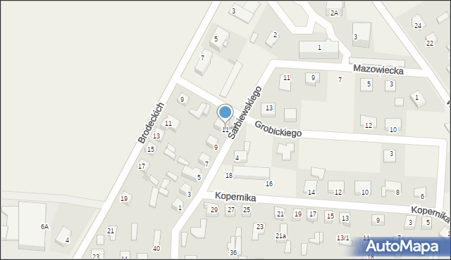 Baboszewo, Sarbiewskiego Macieja Kazimierza, ks., 11, mapa Baboszewo
