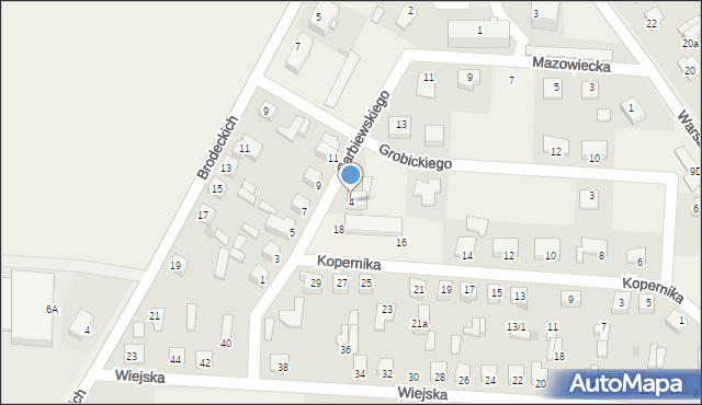 Baboszewo, Sarbiewskiego Macieja Kazimierza, ks., 4, mapa Baboszewo