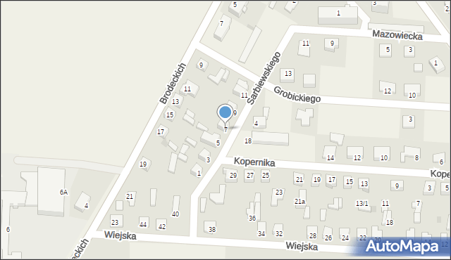 Baboszewo, Sarbiewskiego Macieja Kazimierza, ks., 7, mapa Baboszewo