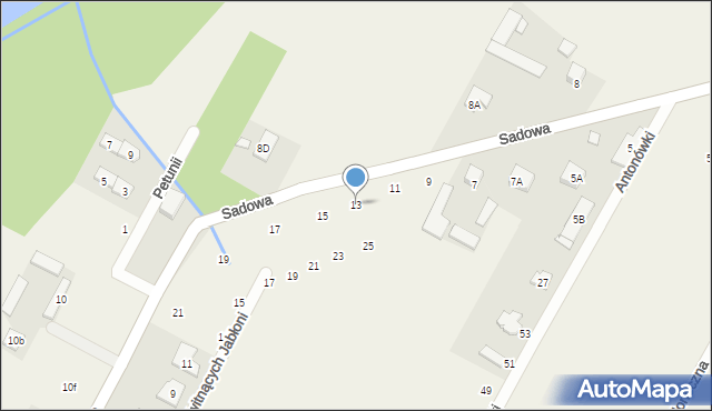 Baszkówka, Sadowa, 13, mapa Baszkówka