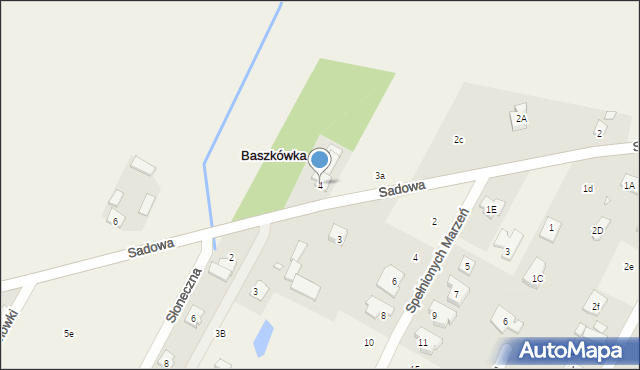 Baszkówka, Sadowa, 4, mapa Baszkówka