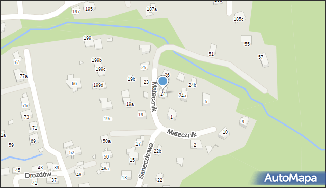 Bielsko-Biała, Saneczkowa, 24, mapa Bielsko-Białej