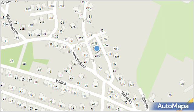 Bochnia, Sądecka, 48A, mapa Bochni