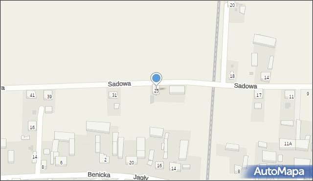 Bożacin, Sadowa, 25, mapa Bożacin