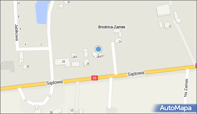 Brodnica, Sądowa, 26A, mapa Brodnica