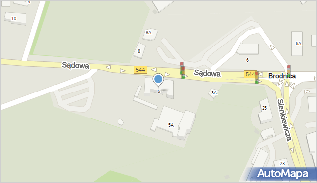 Brodnica, Sądowa, 5, mapa Brodnica