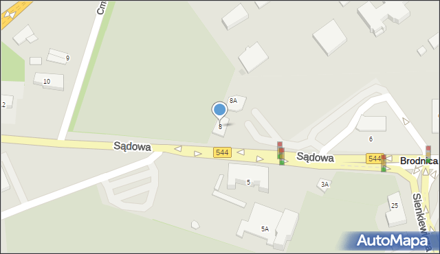 Brodnica, Sądowa, 8, mapa Brodnica