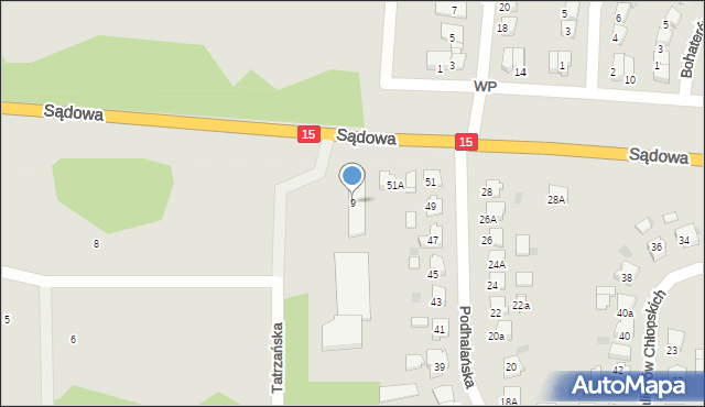 Brodnica, Sądowa, 9, mapa Brodnica