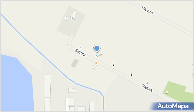 Brzeziny, Sarnia, 5, mapa Brzeziny