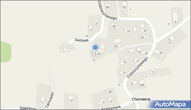 Chorowice, Sadowa, 3, mapa Chorowice