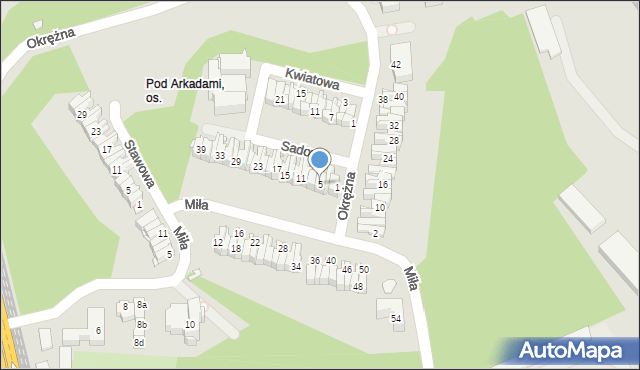 Chorzów, Sadowa, 5, mapa Chorzów