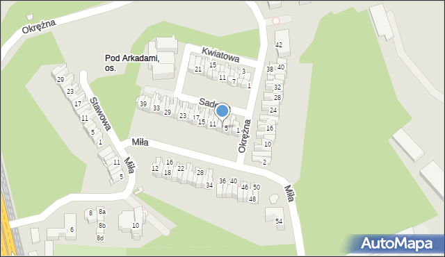 Chorzów, Sadowa, 7, mapa Chorzów