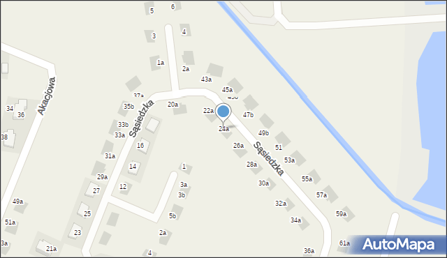 Chrząstawa Mała, Sąsiedzka, 24a, mapa Chrząstawa Mała