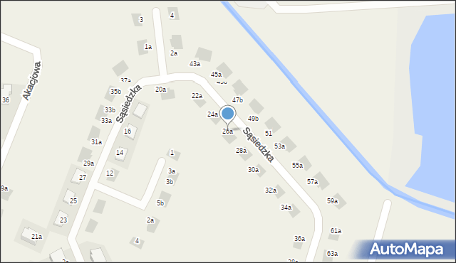 Chrząstawa Mała, Sąsiedzka, 26a, mapa Chrząstawa Mała