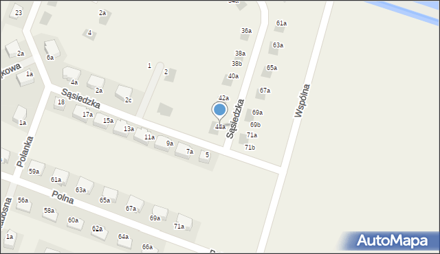 Chrząstawa Mała, Sąsiedzka, 44a, mapa Chrząstawa Mała