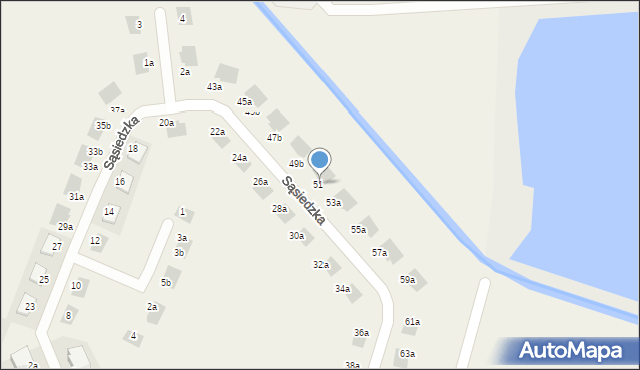 Chrząstawa Mała, Sąsiedzka, 51b, mapa Chrząstawa Mała