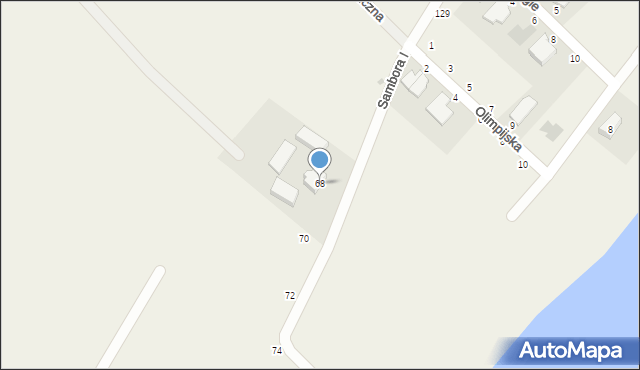 Chwaszczyno, Sambora I, 68, mapa Chwaszczyno