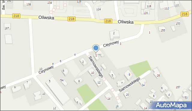 Chwaszczyno, Sarnowskiego, ks., 1, mapa Chwaszczyno