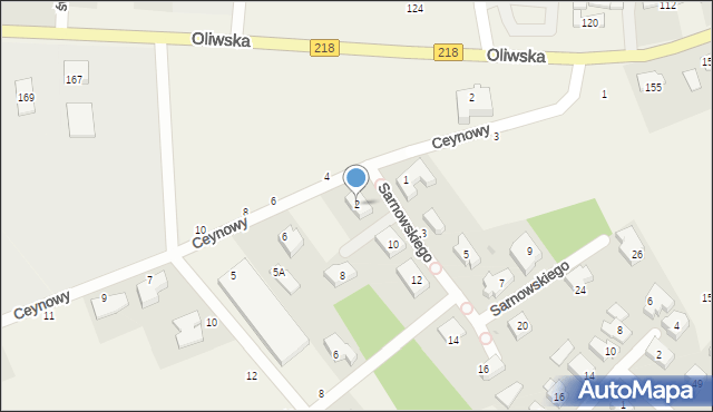 Chwaszczyno, Sarnowskiego, ks., 2, mapa Chwaszczyno