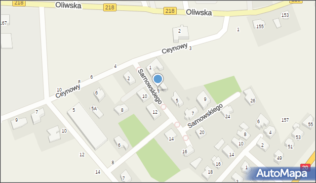 Chwaszczyno, Sarnowskiego, ks., 3, mapa Chwaszczyno