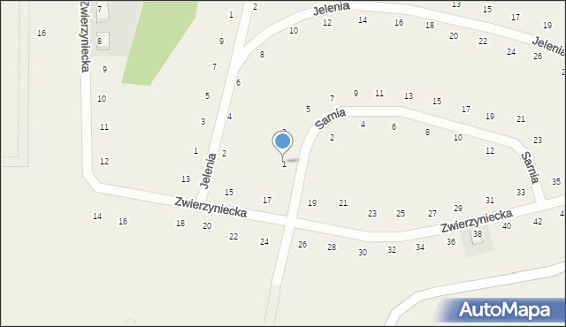 Cieszów, Sarnia, 1, mapa Cieszów