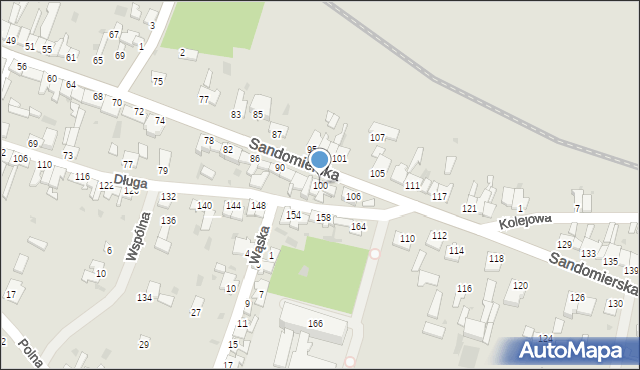 Ćmielów, Sandomierska, 100, mapa Ćmielów