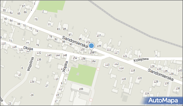 Ćmielów, Sandomierska, 106, mapa Ćmielów